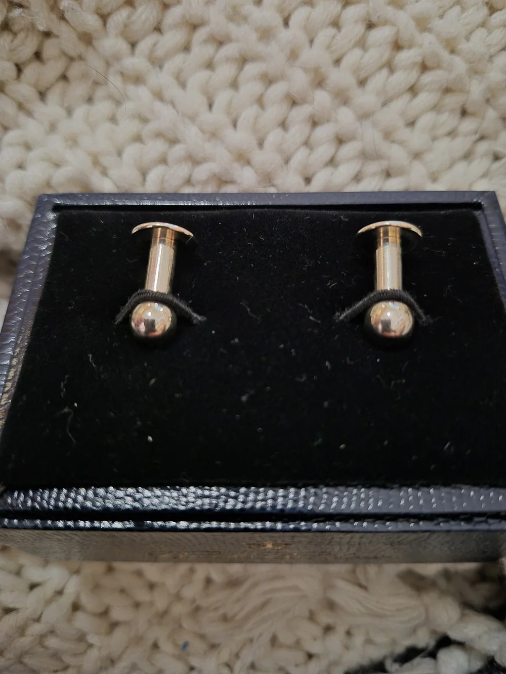Brooks Brothers Gold-Tone Round Ball Cufflinks